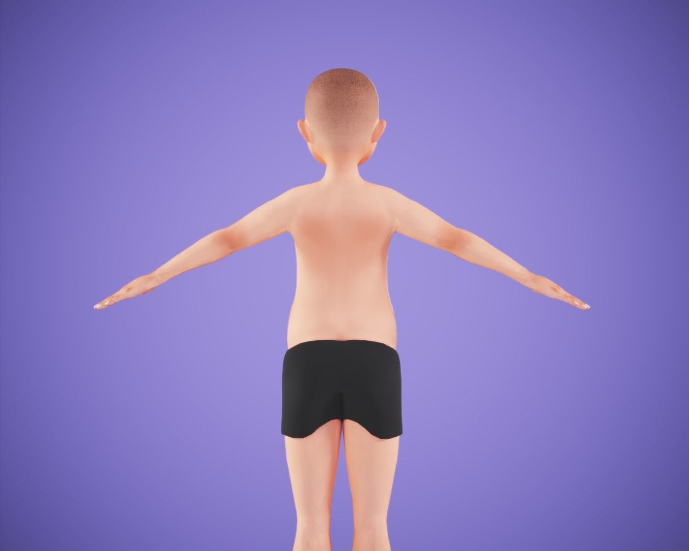 cartoon rigged  boy Low-poly 3D model_10
