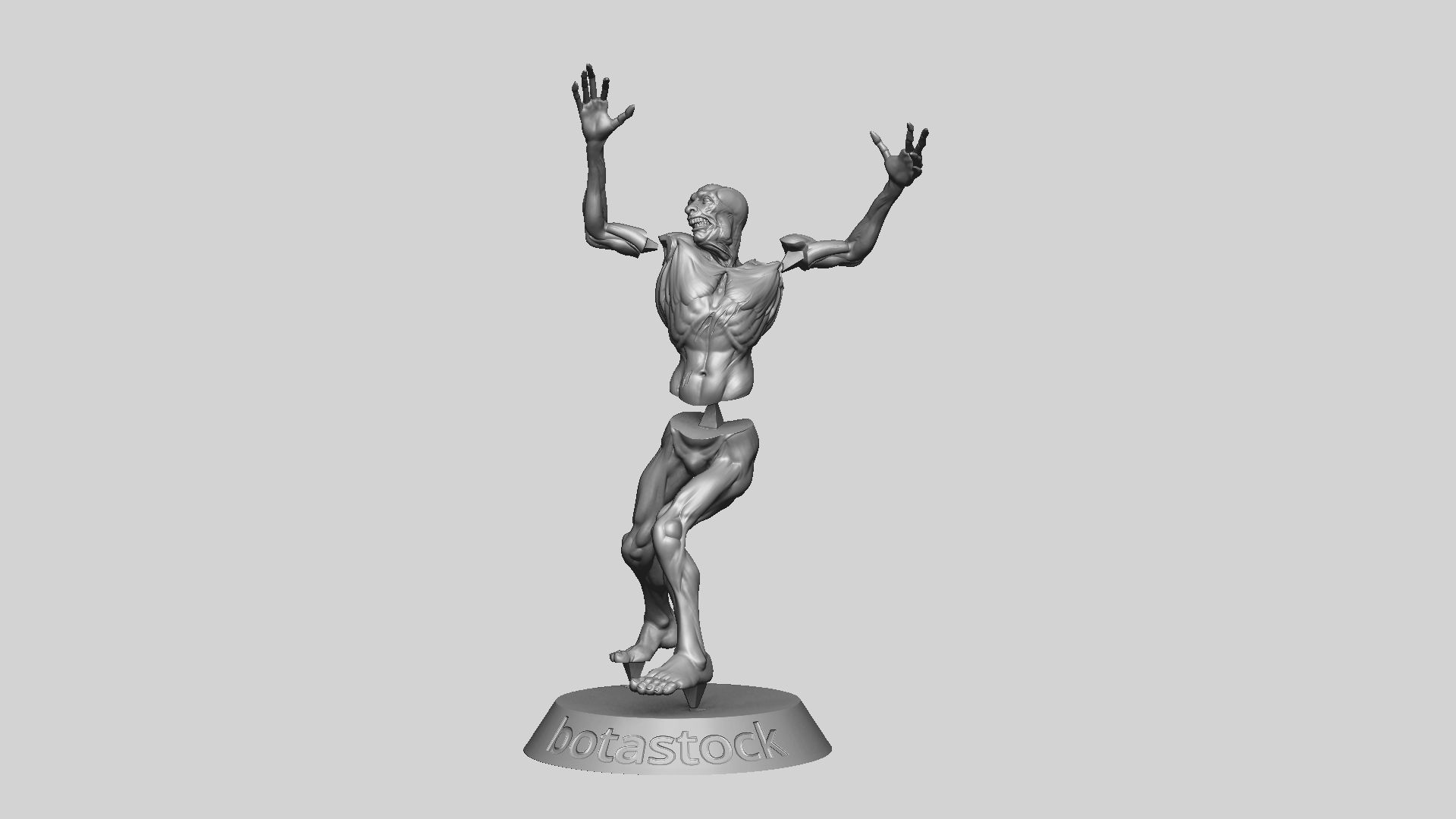 Zombie Undead Pose 02 3D print model_20
