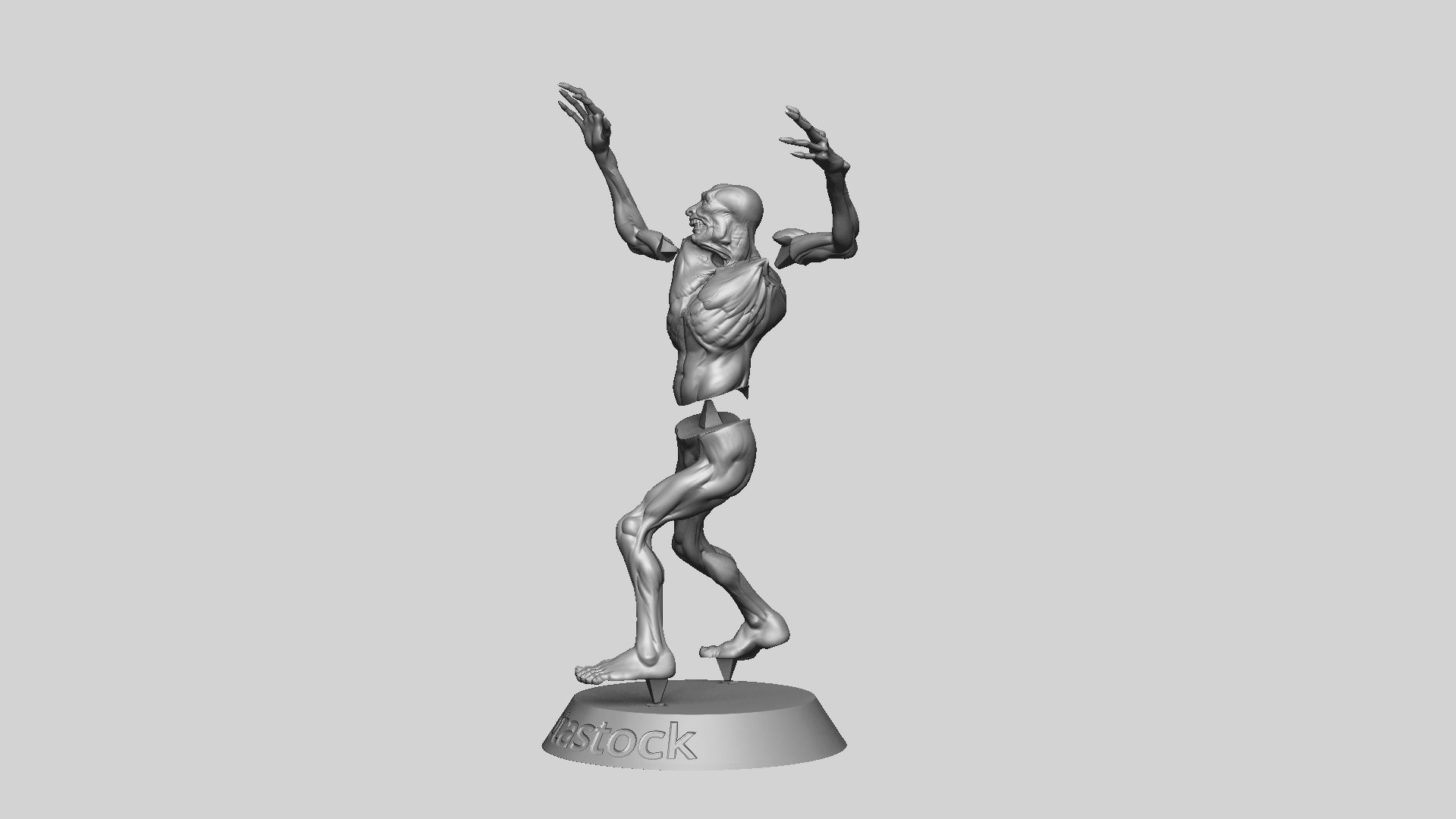 Zombie Undead Pose 02 3D print model_22