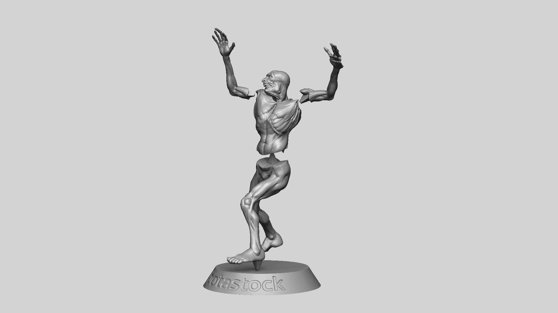 Zombie Undead Pose 02 3D print model_21
