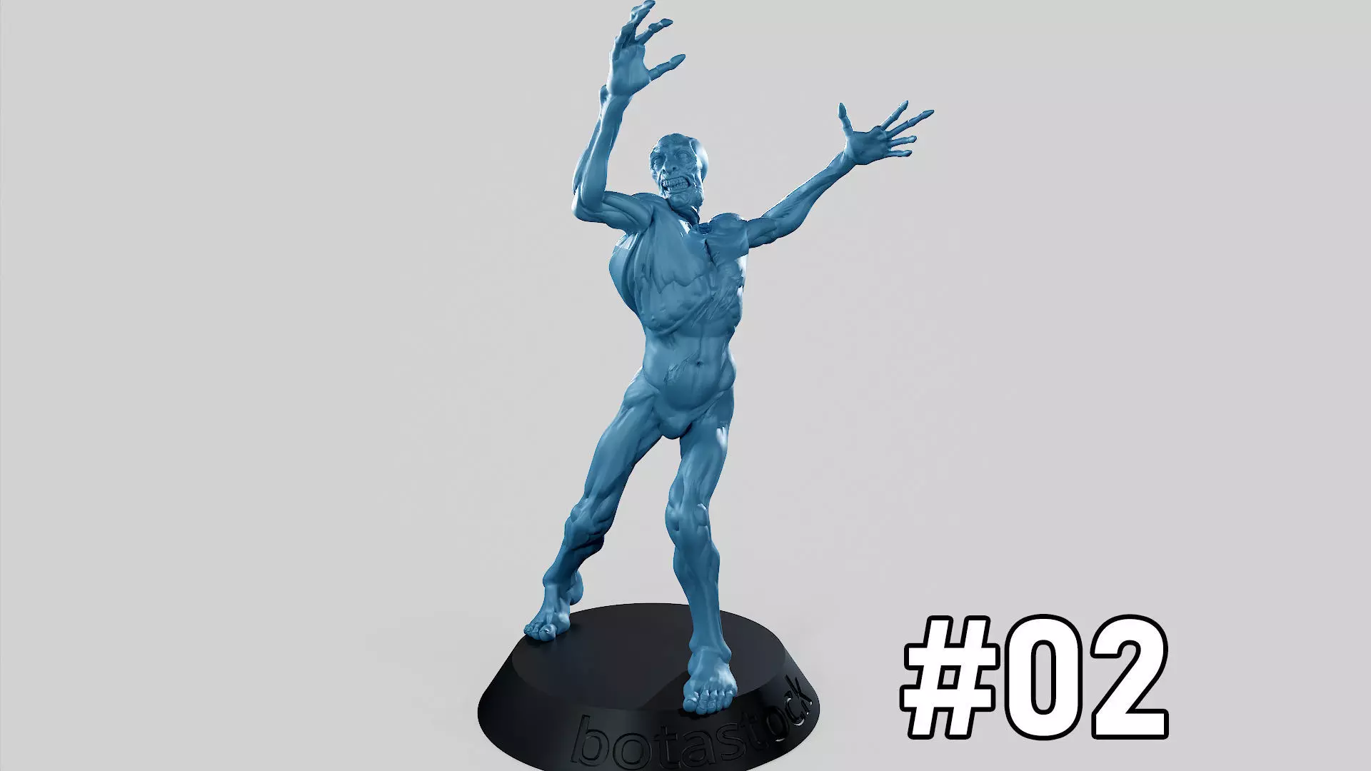 Zombie Undead Pose 02 3D print model_0