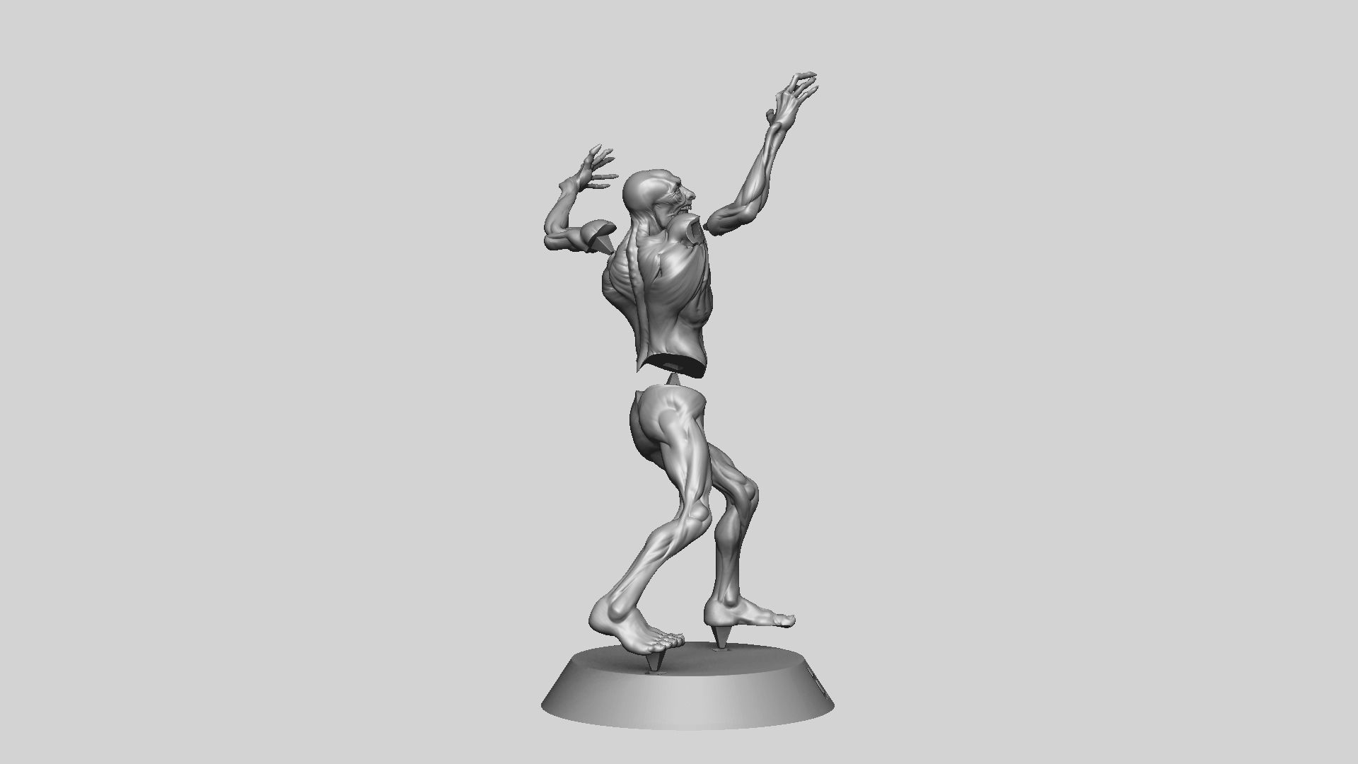 Zombie Undead Pose 02 3D print model_29