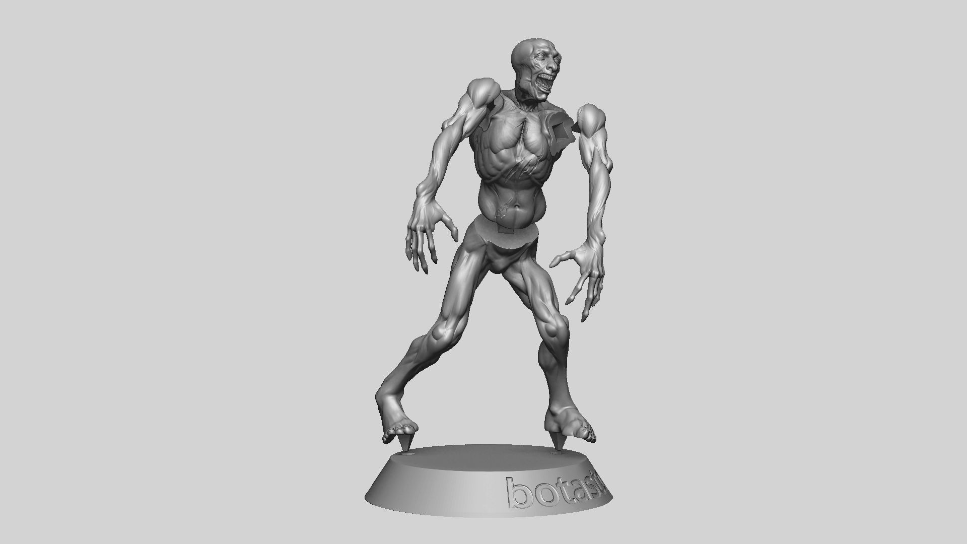 Zombie Undead Pose 03 3D print model_33