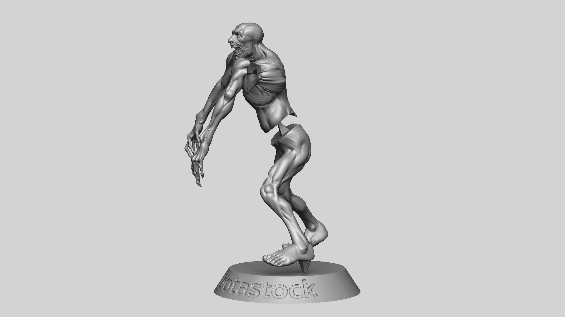 Zombie Undead Pose 03 3D print model_21