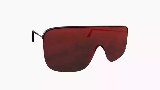 Sunglass I01 Black Red  - Character Design Fashion Low-poly 3D model