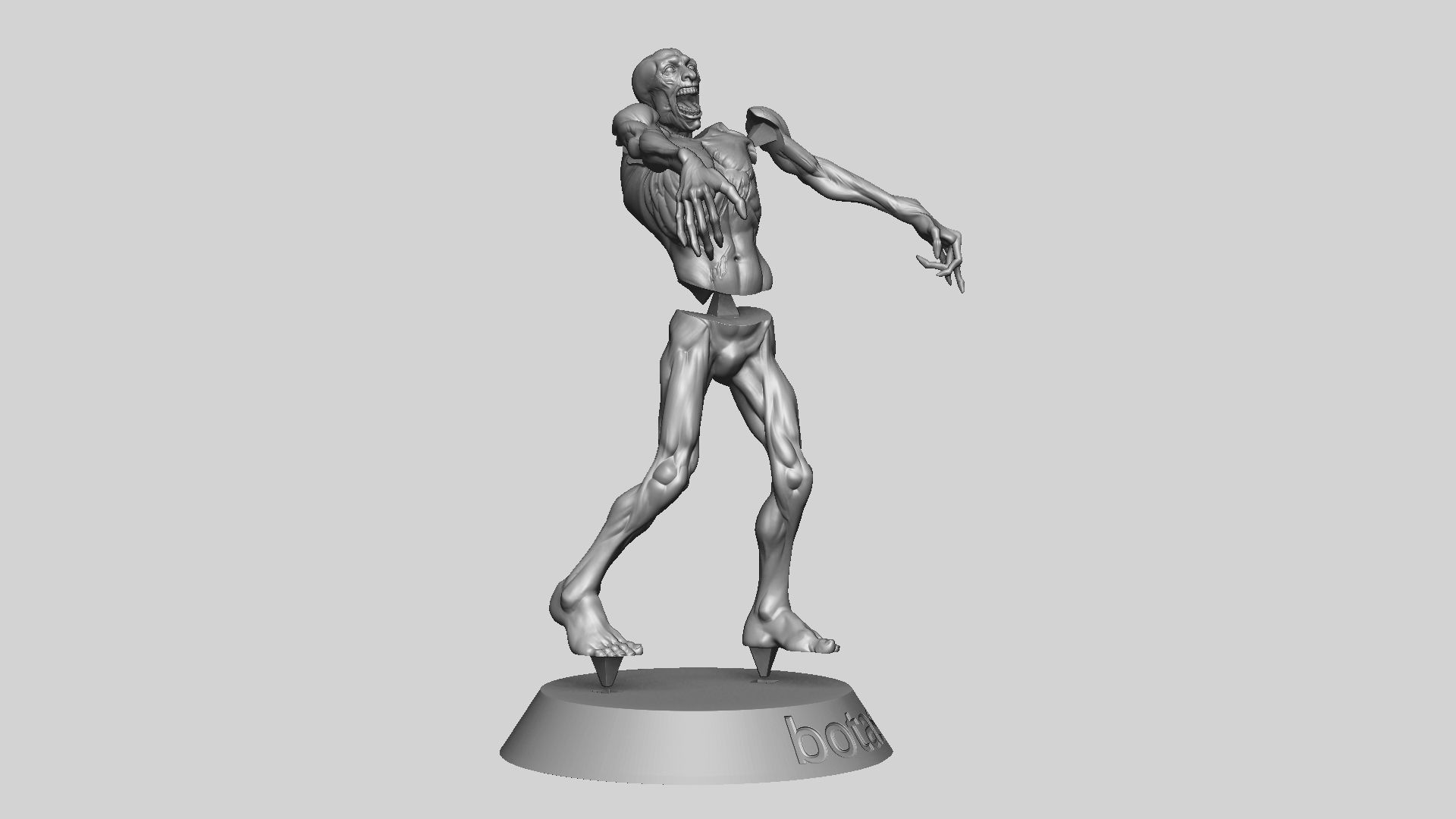 Zombie Undead Pose 04 3D print model_32