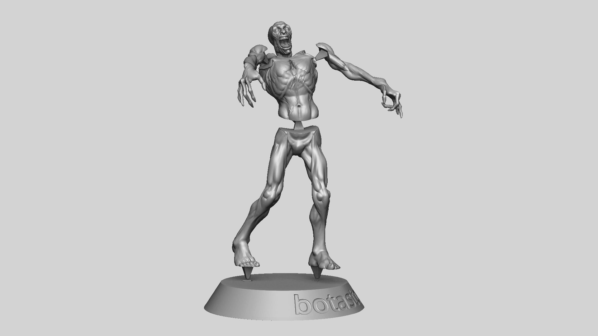 Zombie Undead Pose 04 3D print model_33