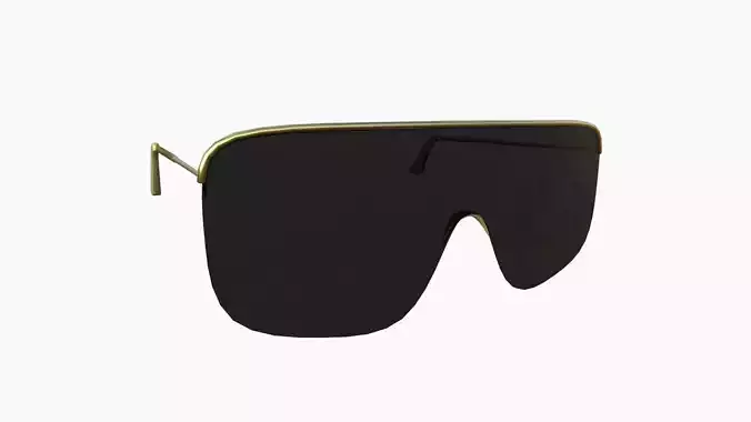 Sunglass I04 Golden Black - Character Design Fashion Low-poly 3D model