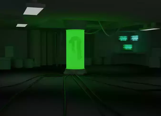 3D Sci-Fi dystopian tube  3D model
