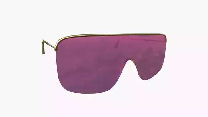 Sunglass I05 Golden Pink - Character Design Fashion Low-poly 3D model
