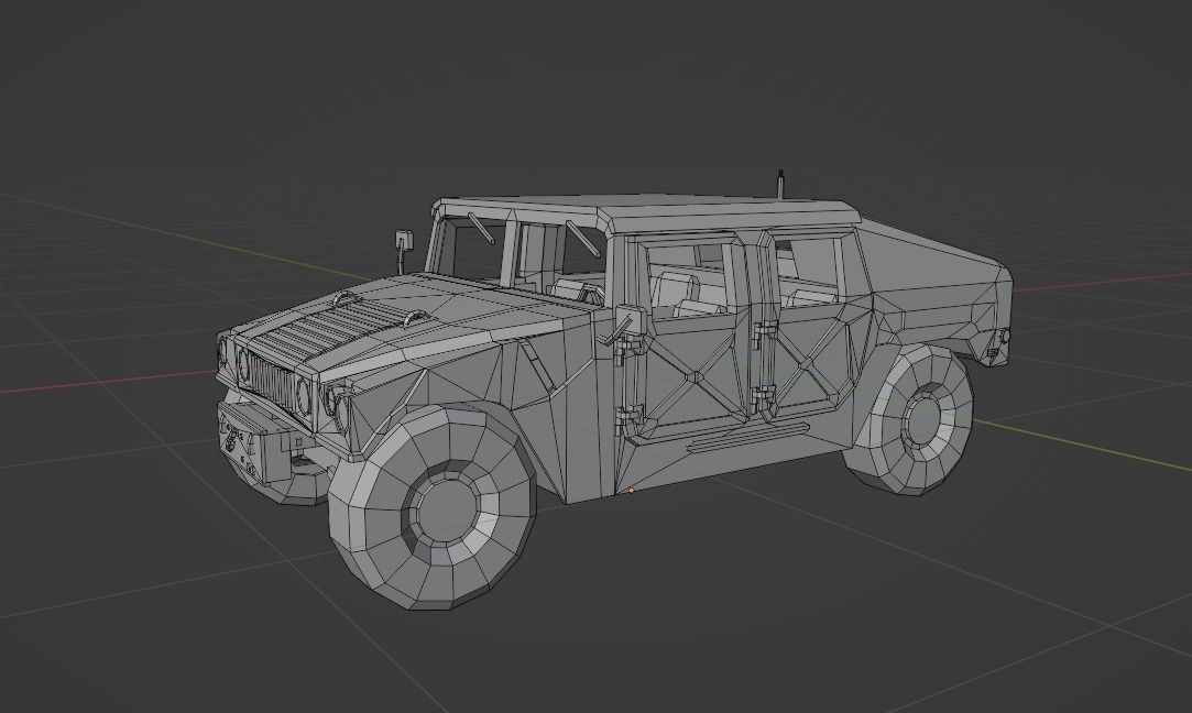 Low Poly Humvee Free Free low-poly 3D model_2