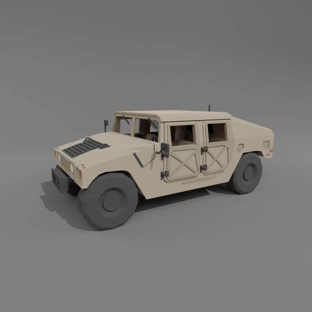 Low Poly Humvee Free Free low-poly 3D model_0