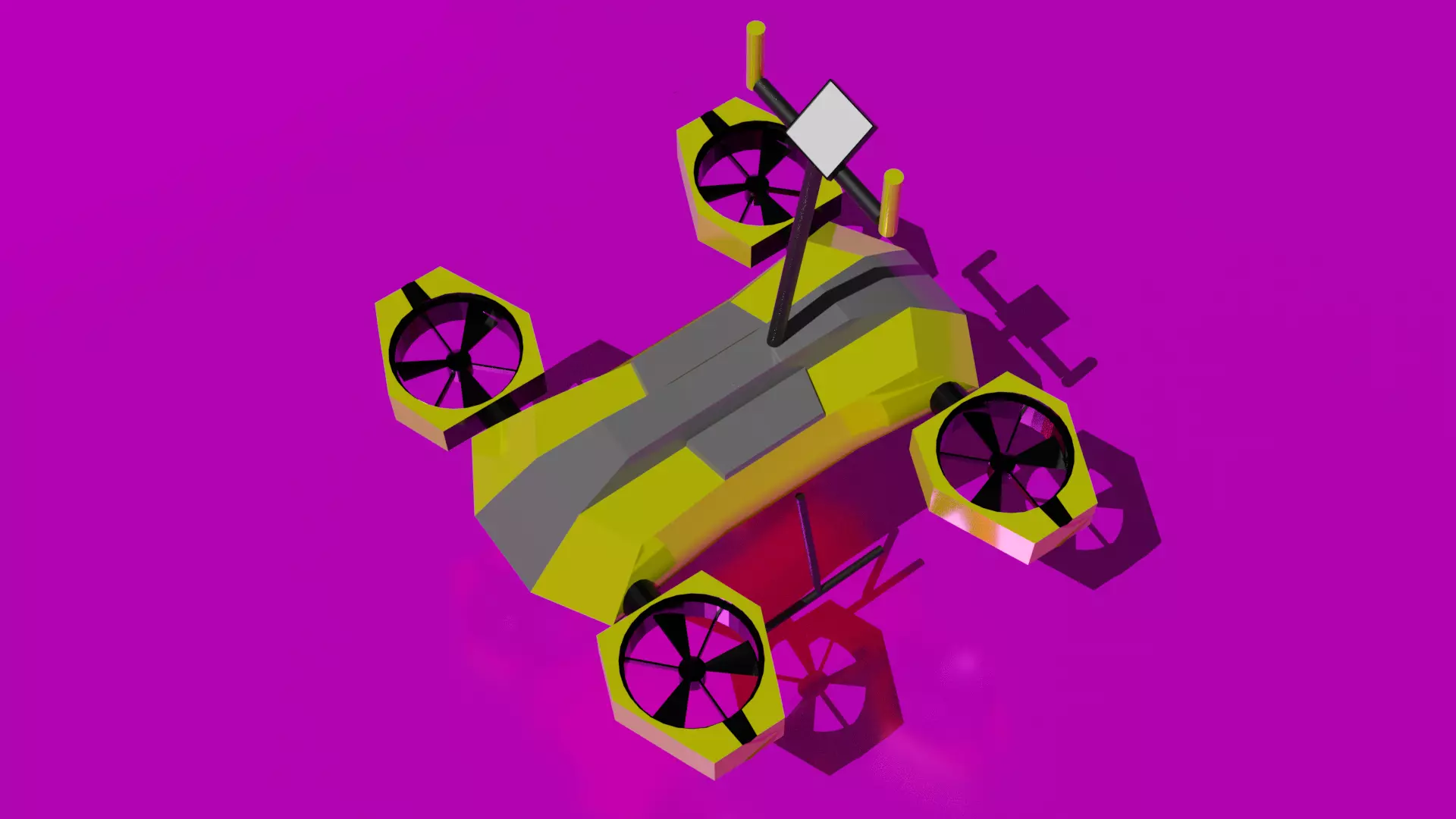 Hoverboard M3 Low-poly 3D model