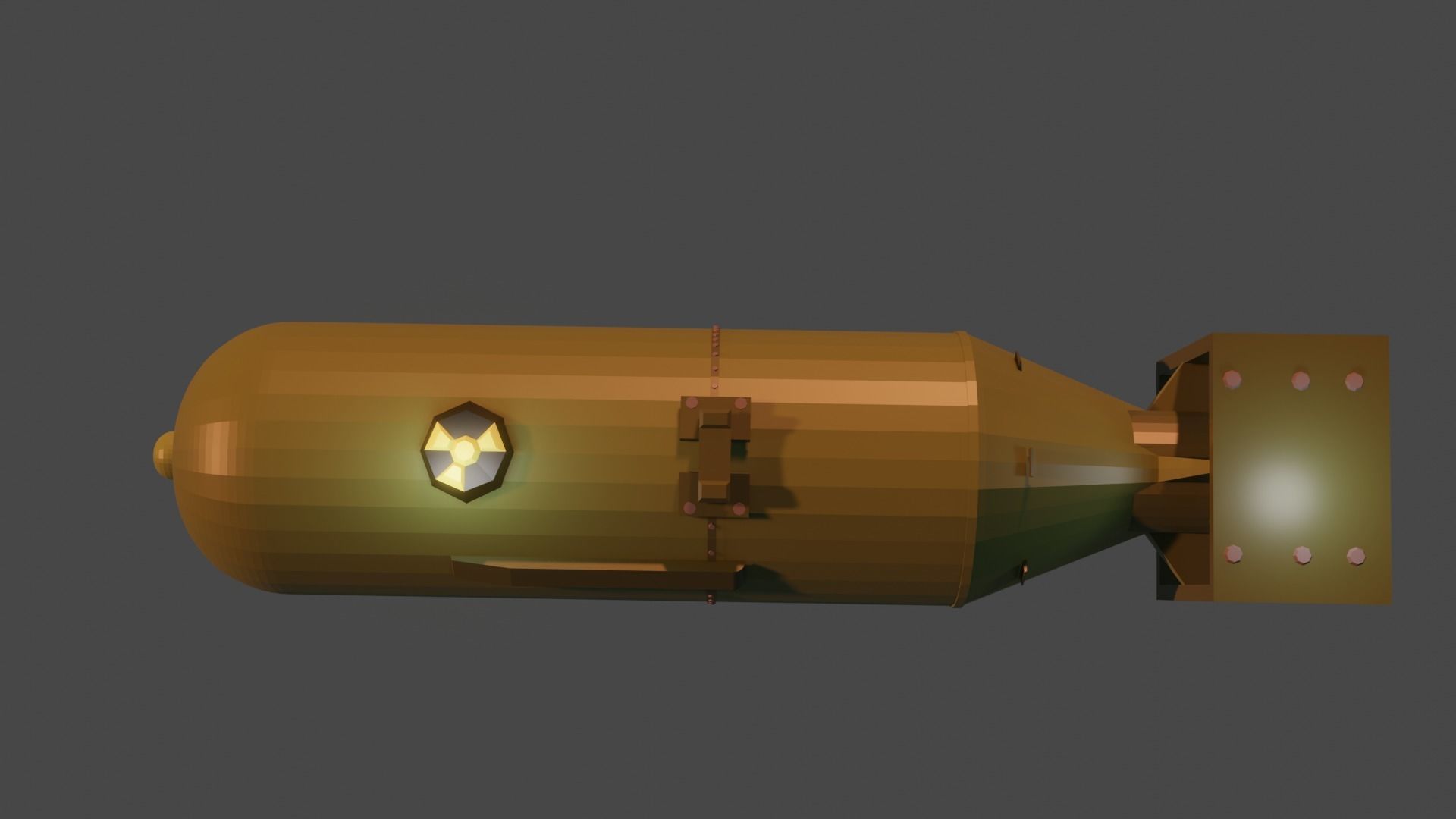 Nuclear bomb Low-poly 3D model_13