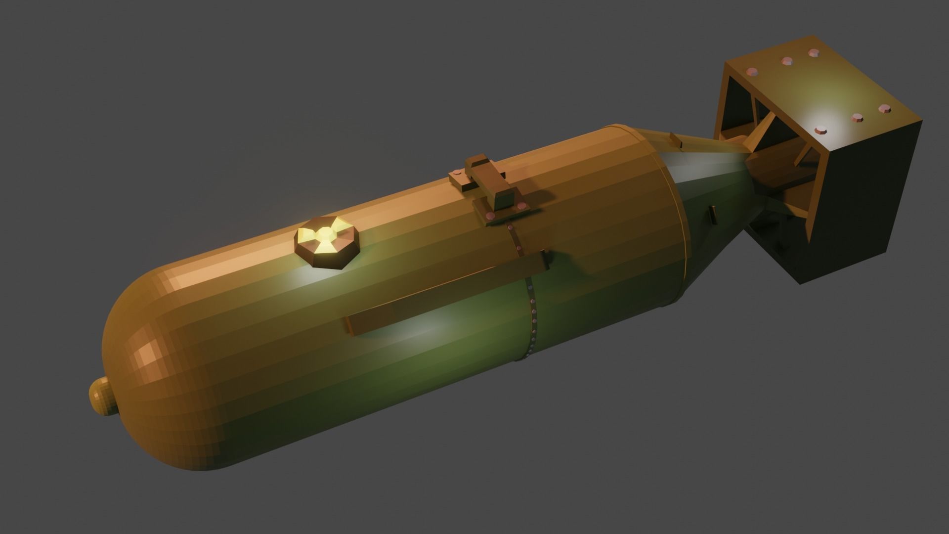 Nuclear bomb Low-poly 3D model_18
