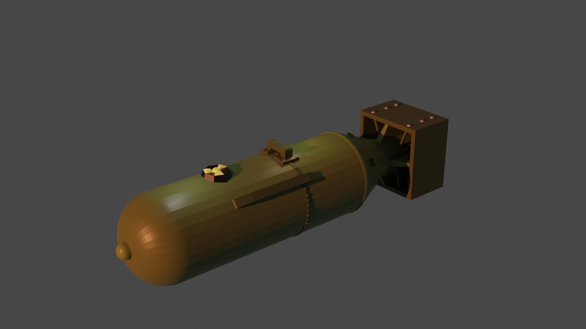 Nuclear bomb Low-poly 3D model_5