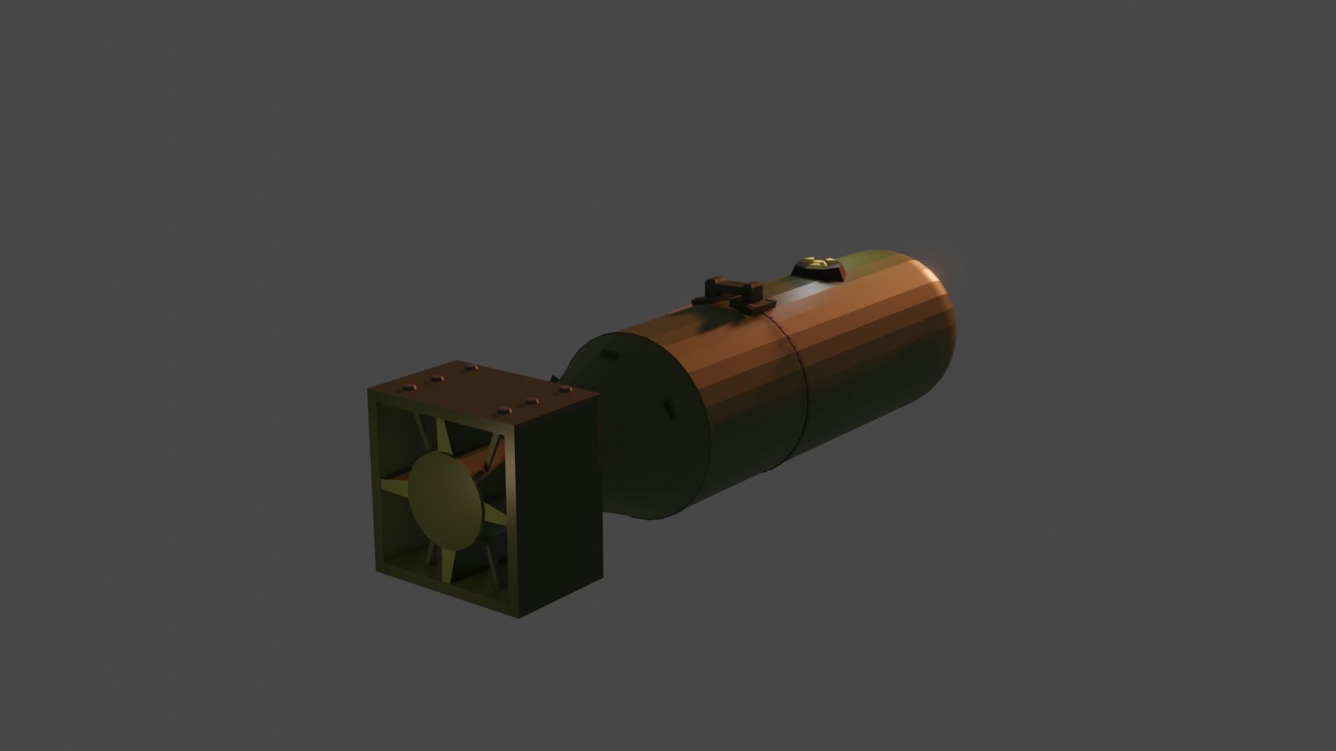 Nuclear bomb Low-poly 3D model_11