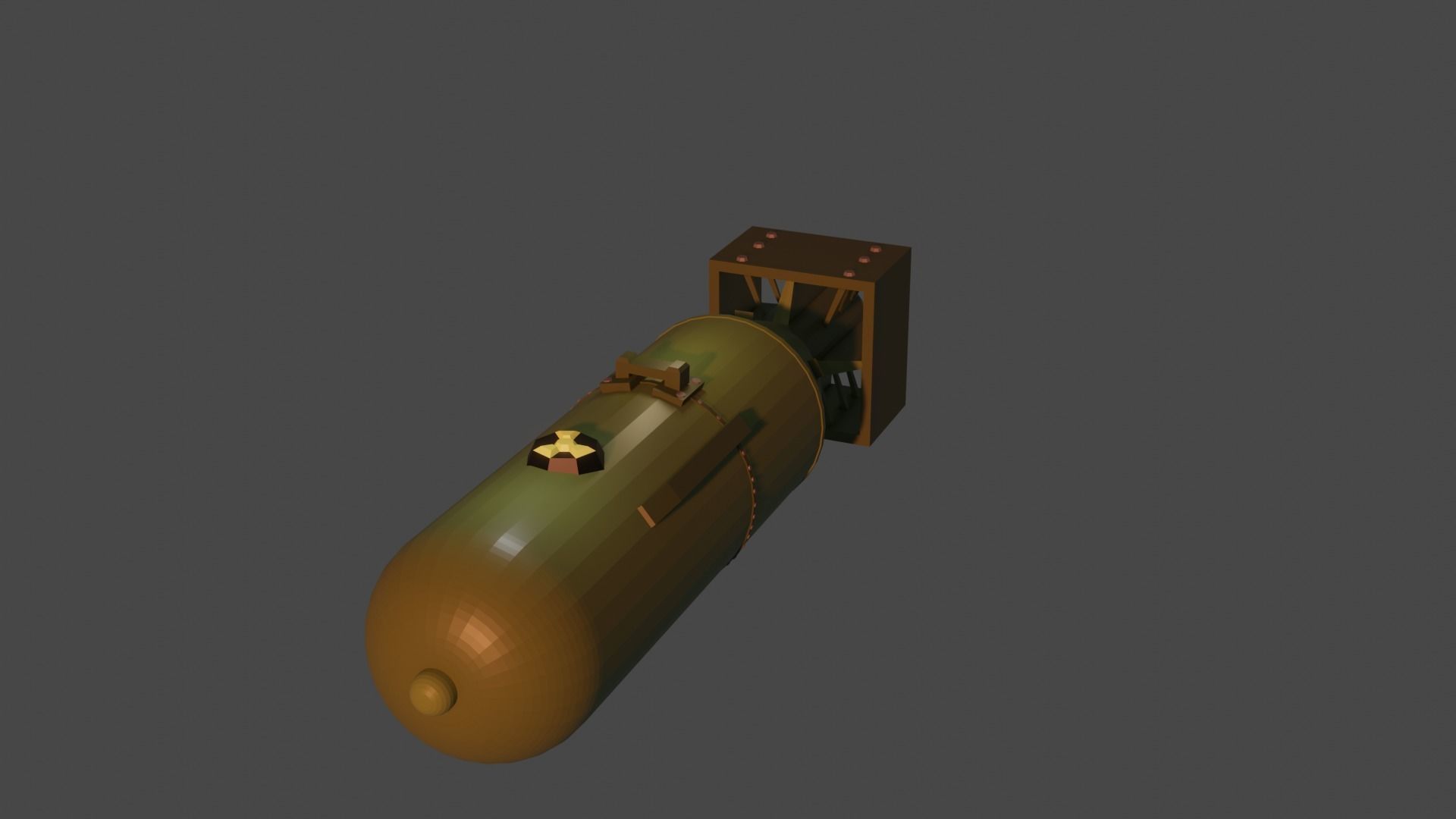 Nuclear bomb Low-poly 3D model_6