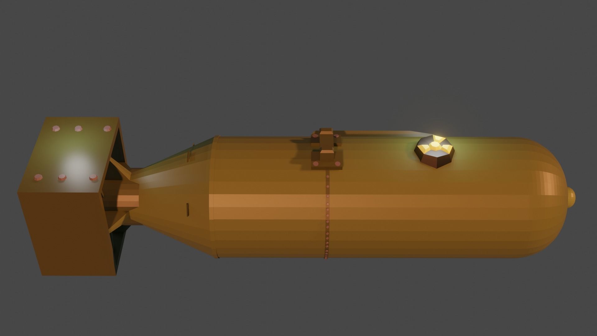 Nuclear bomb Low-poly 3D model_12