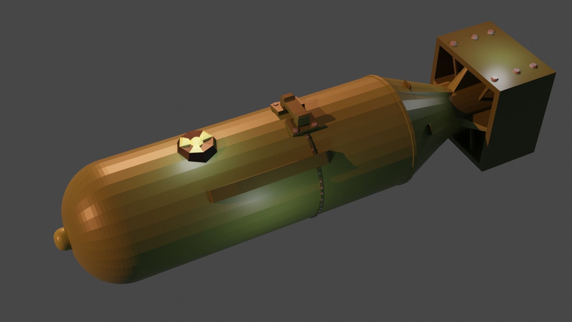 Nuclear bomb Low-poly 3D model_16