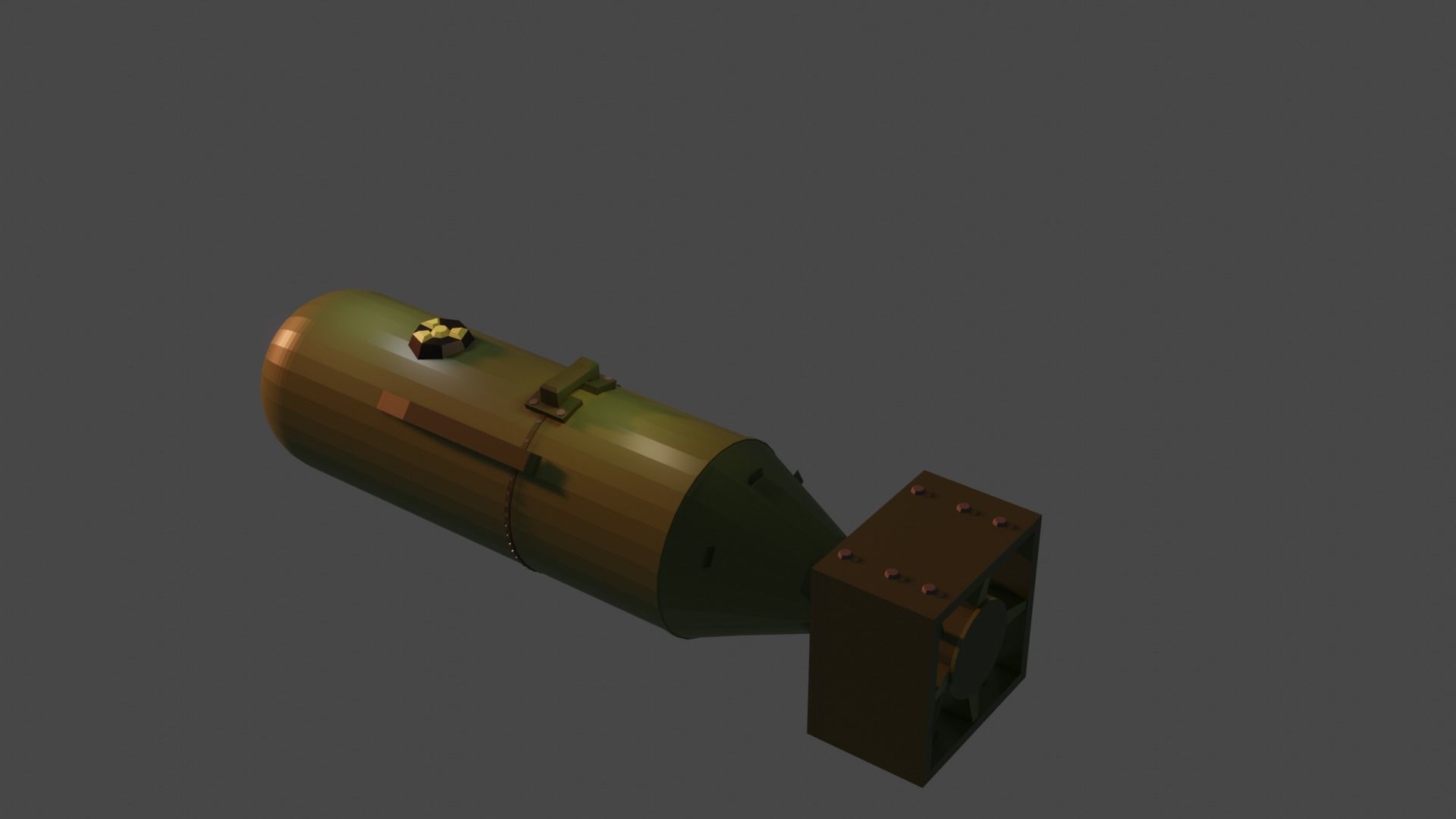 Nuclear bomb Low-poly 3D model_7