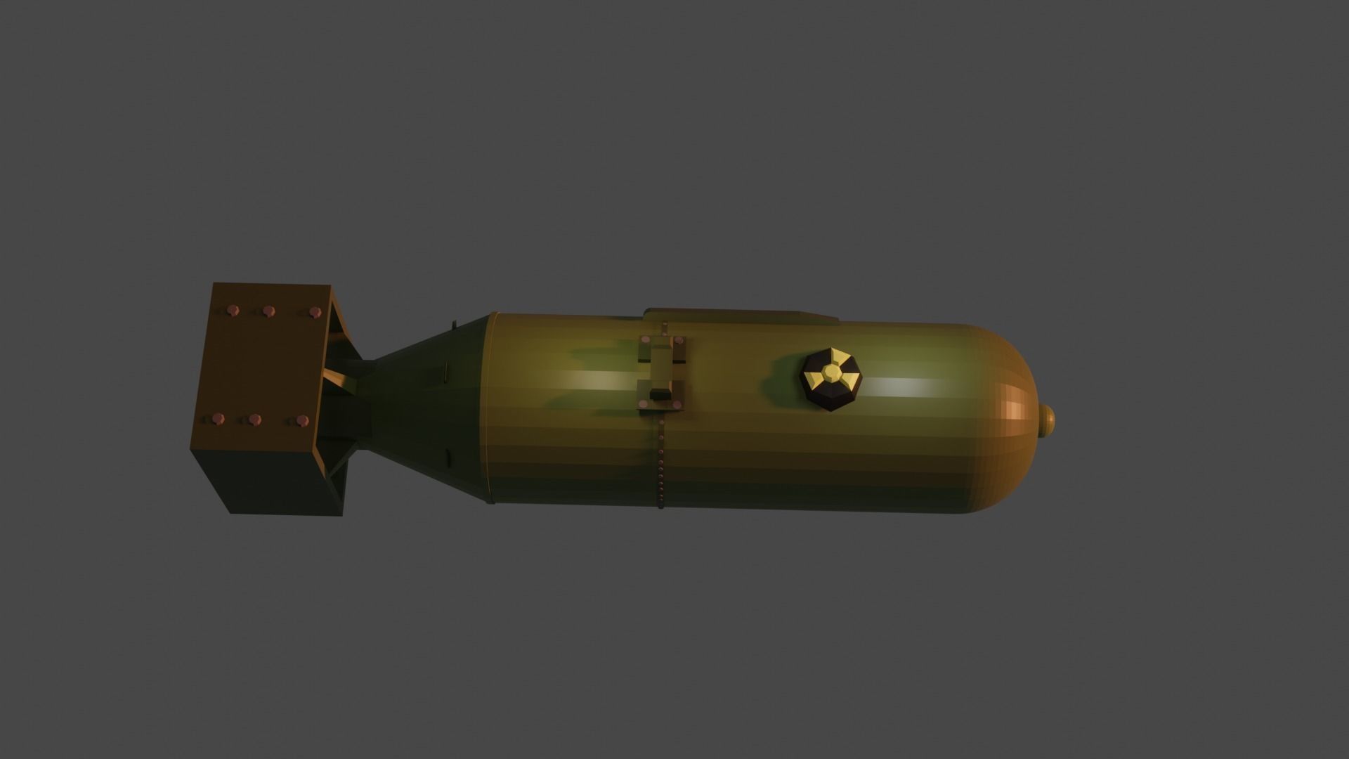 Nuclear bomb Low-poly 3D model_8