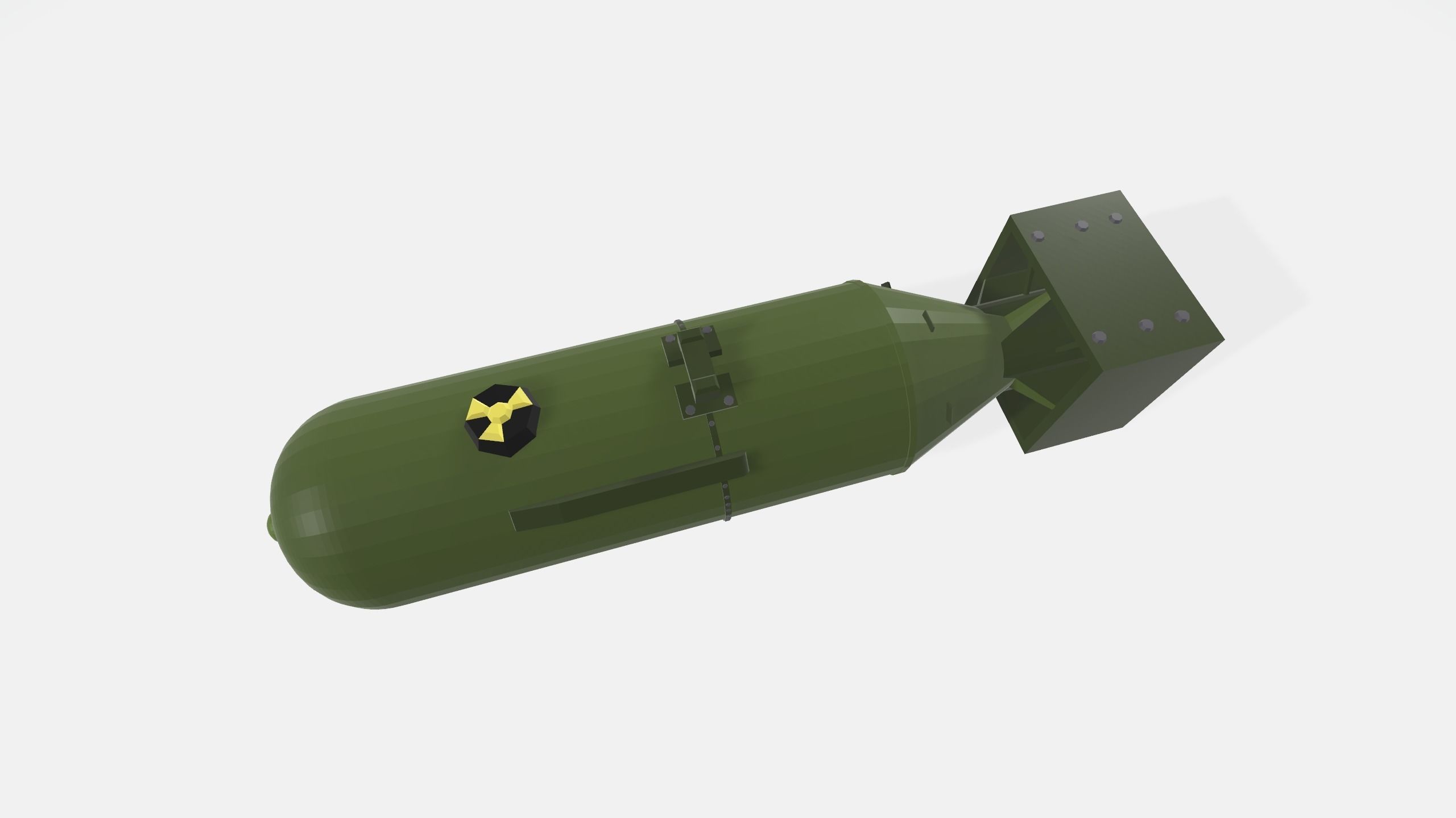 Nuclear bomb Low-poly 3D model_3