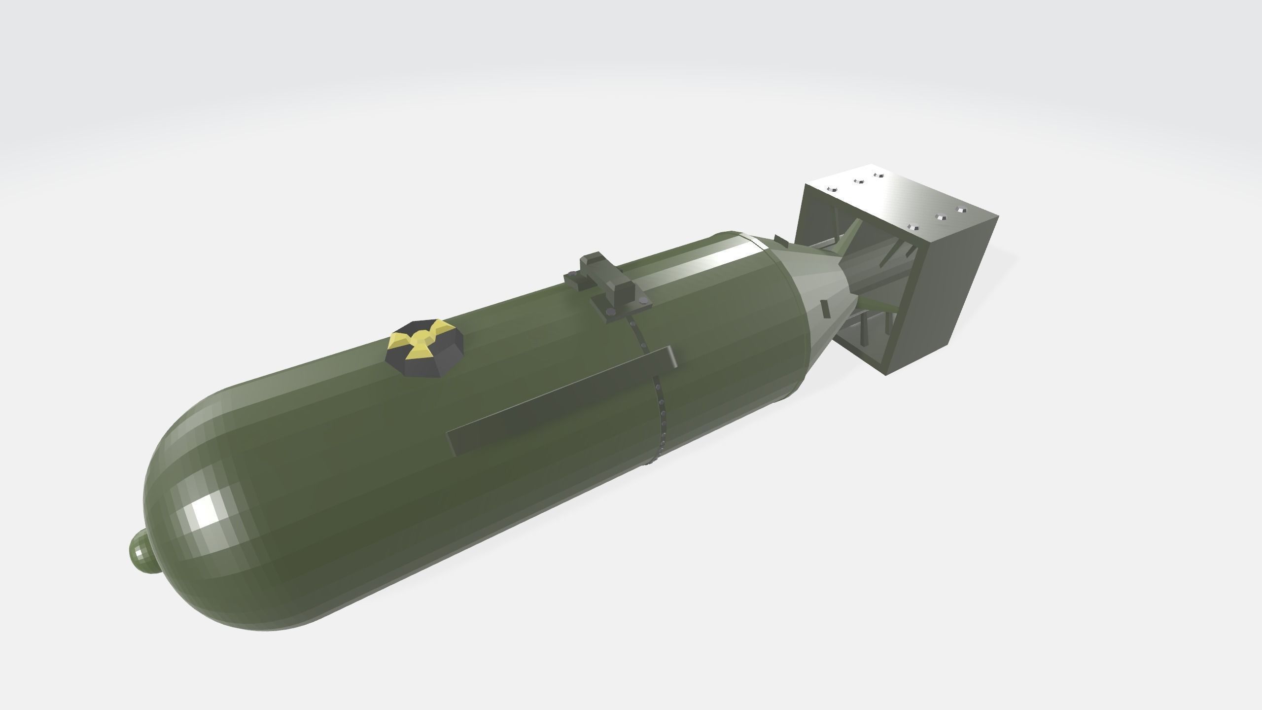 Nuclear bomb Low-poly 3D model_4