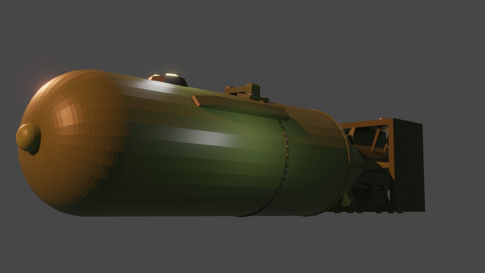 Nuclear bomb Low-poly 3D model_14