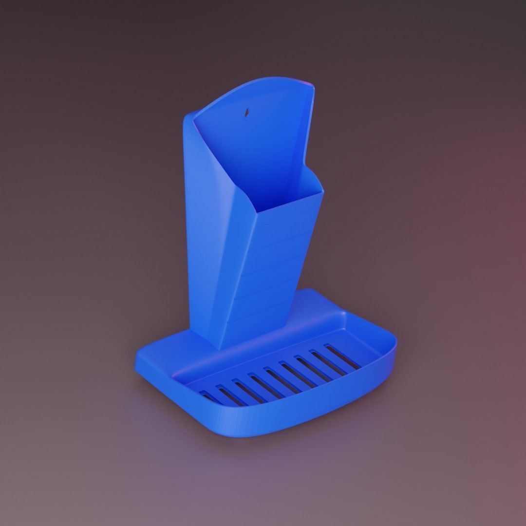 3D Printable Brush holder and Soap holder 3D print model_4