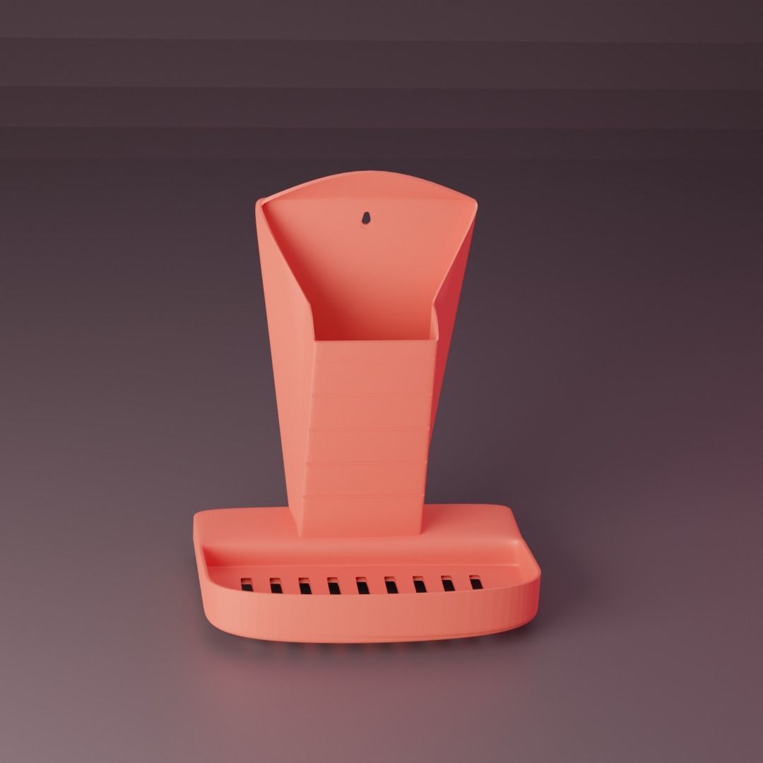 3D Printable Brush holder and Soap holder 3D print model_3