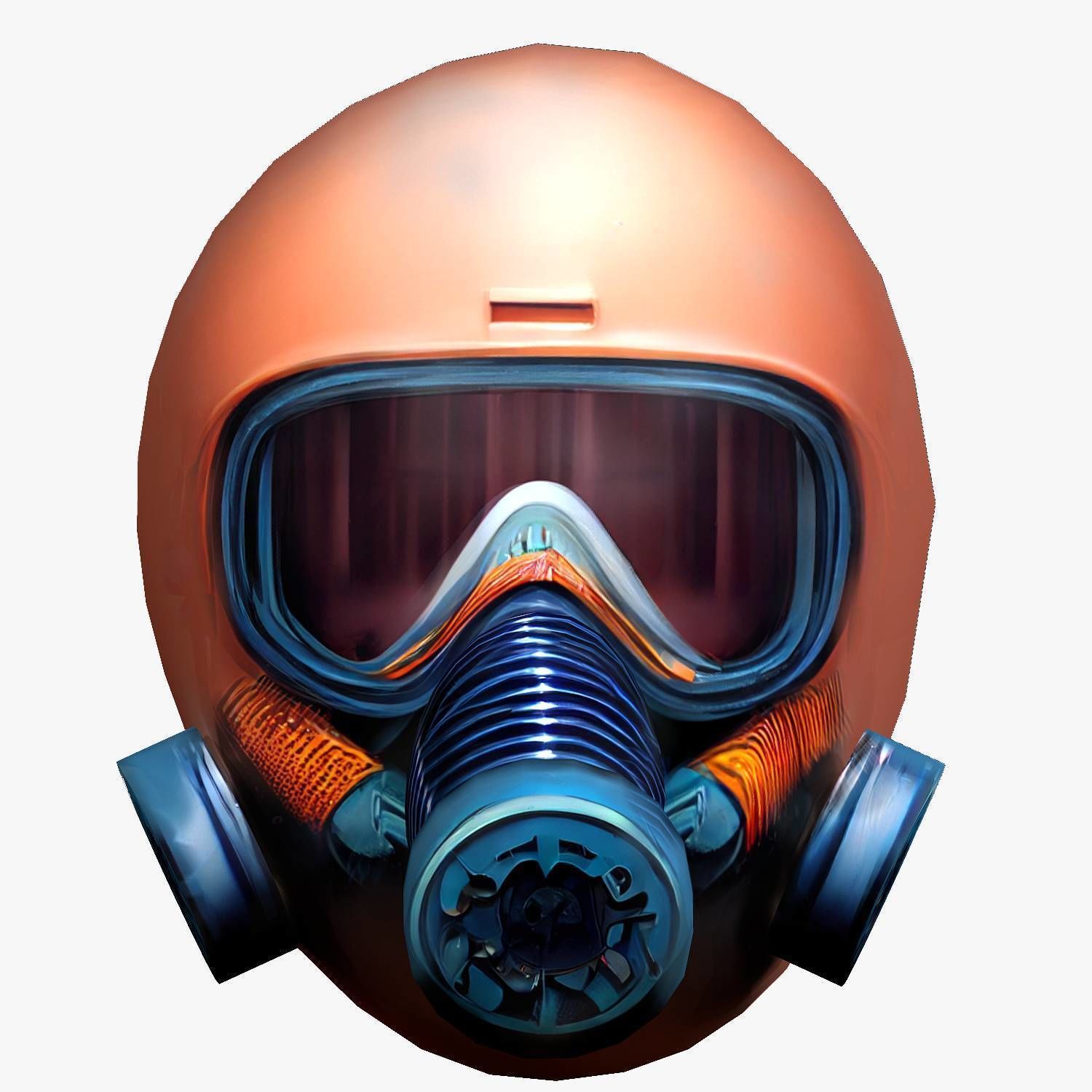 Gas mask helmet scifi Low-poly character art game space  Low-poly 3D model_1