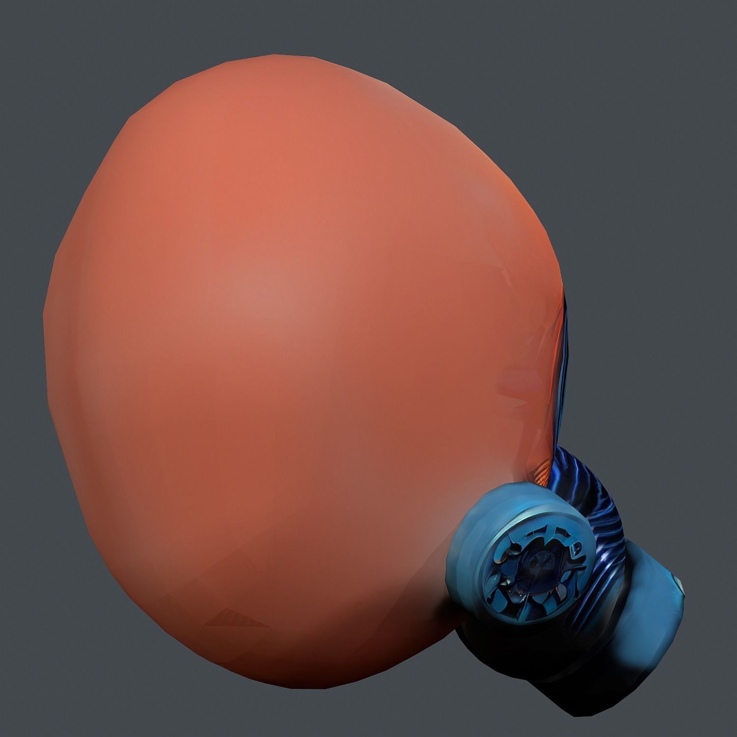 Gas mask helmet scifi Low-poly character art game space  Low-poly 3D model_4