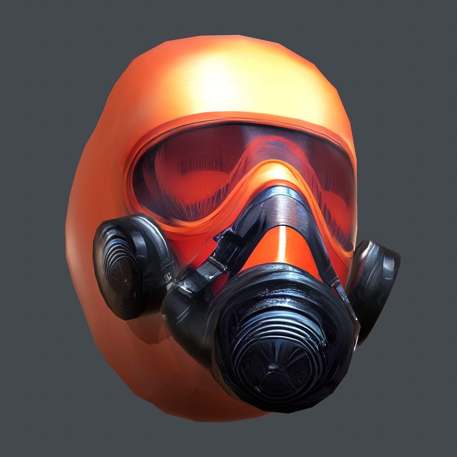 Gas mask helmet scifi Low-poly character art game space Low-poly 3D model_3