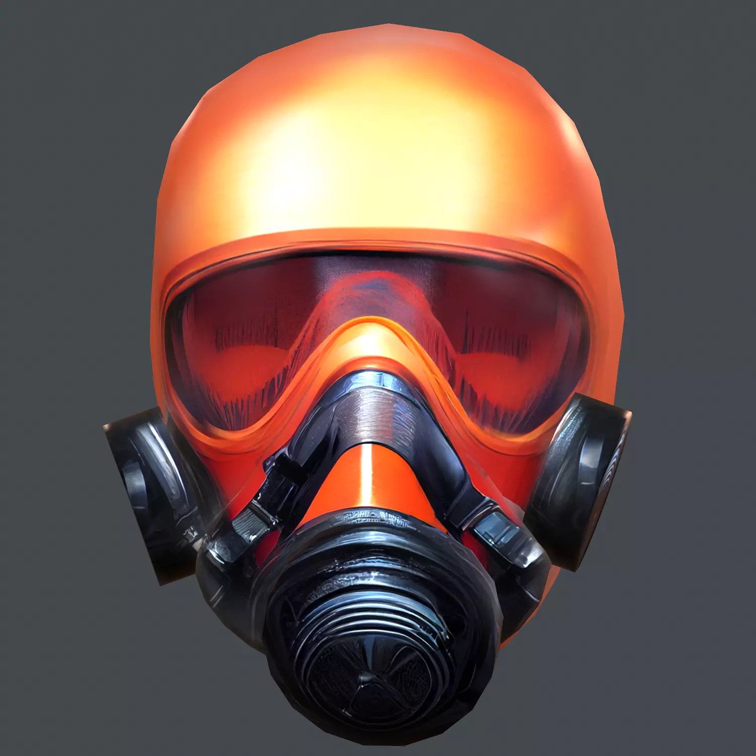 Gas mask helmet scifi Low-poly character art game space Low-poly 3D model_0