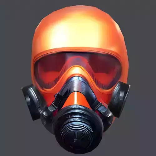 Gas mask helmet scifi Low-poly character art game space Low-poly 3D model Gas mask helmet scifi Low-poly character art game space Low-poly 3D model