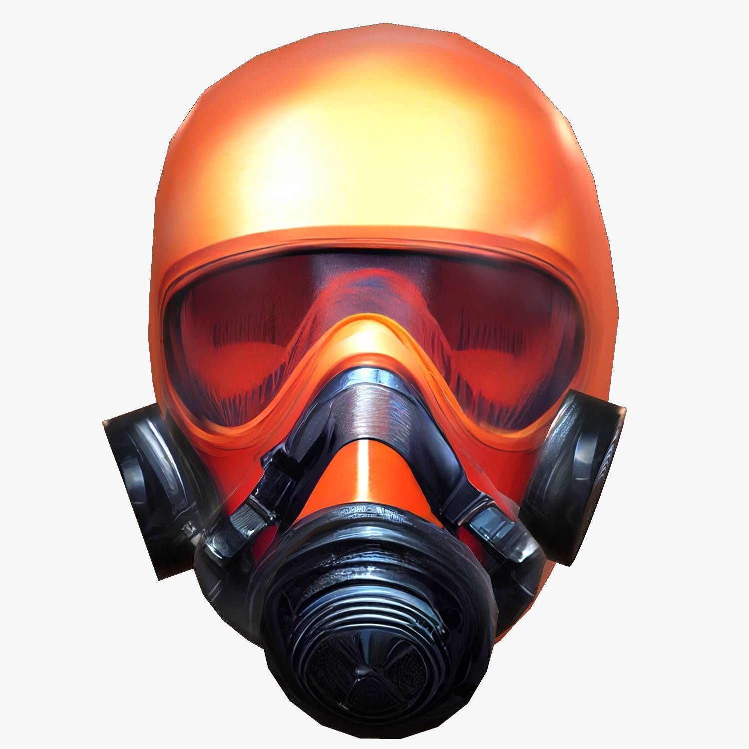 Gas mask helmet scifi Low-poly character art game space Low-poly 3D model_5