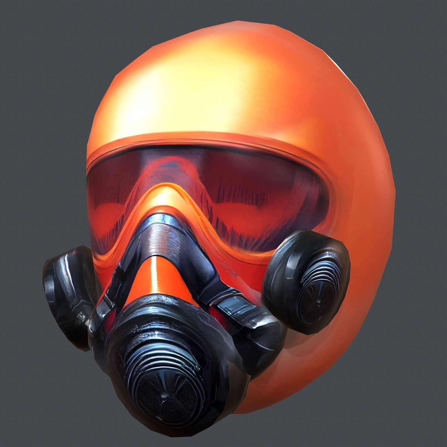 Gas mask helmet scifi Low-poly character art game space Low-poly 3D model_1