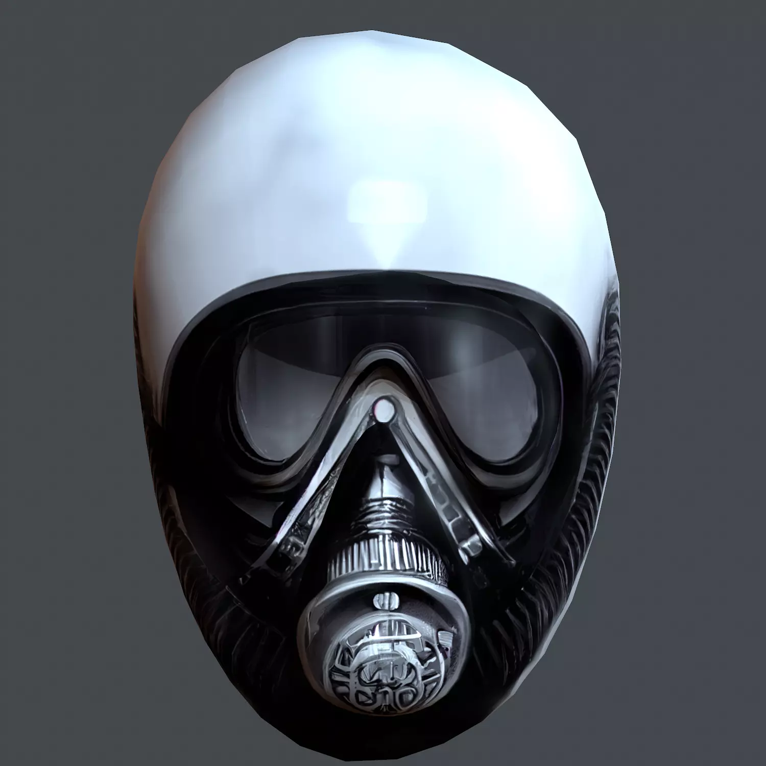 Gas mask helmet scifi Low-poly character art game Low-poly 3D model_0