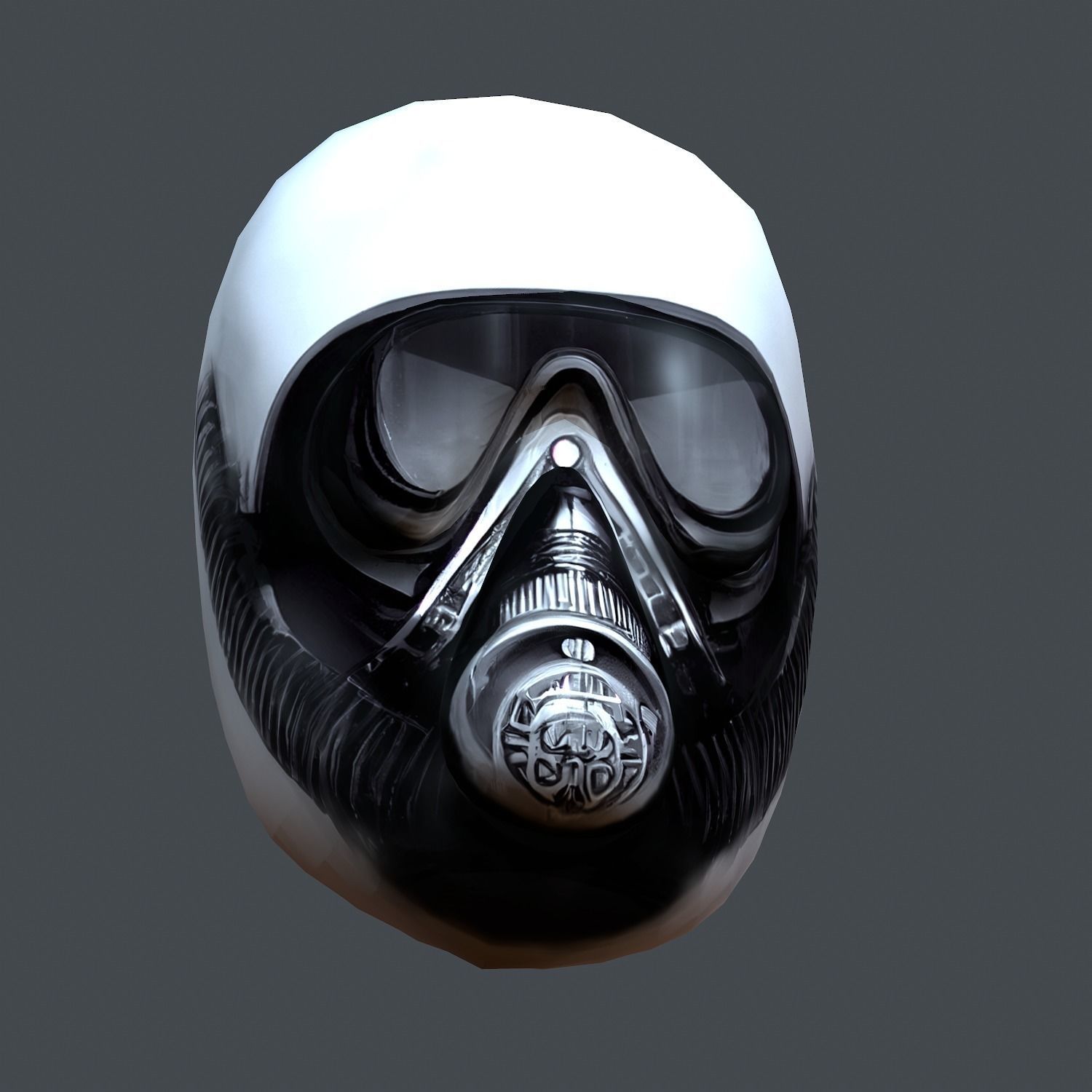 Gas mask helmet scifi Low-poly character art game Low-poly 3D model_8