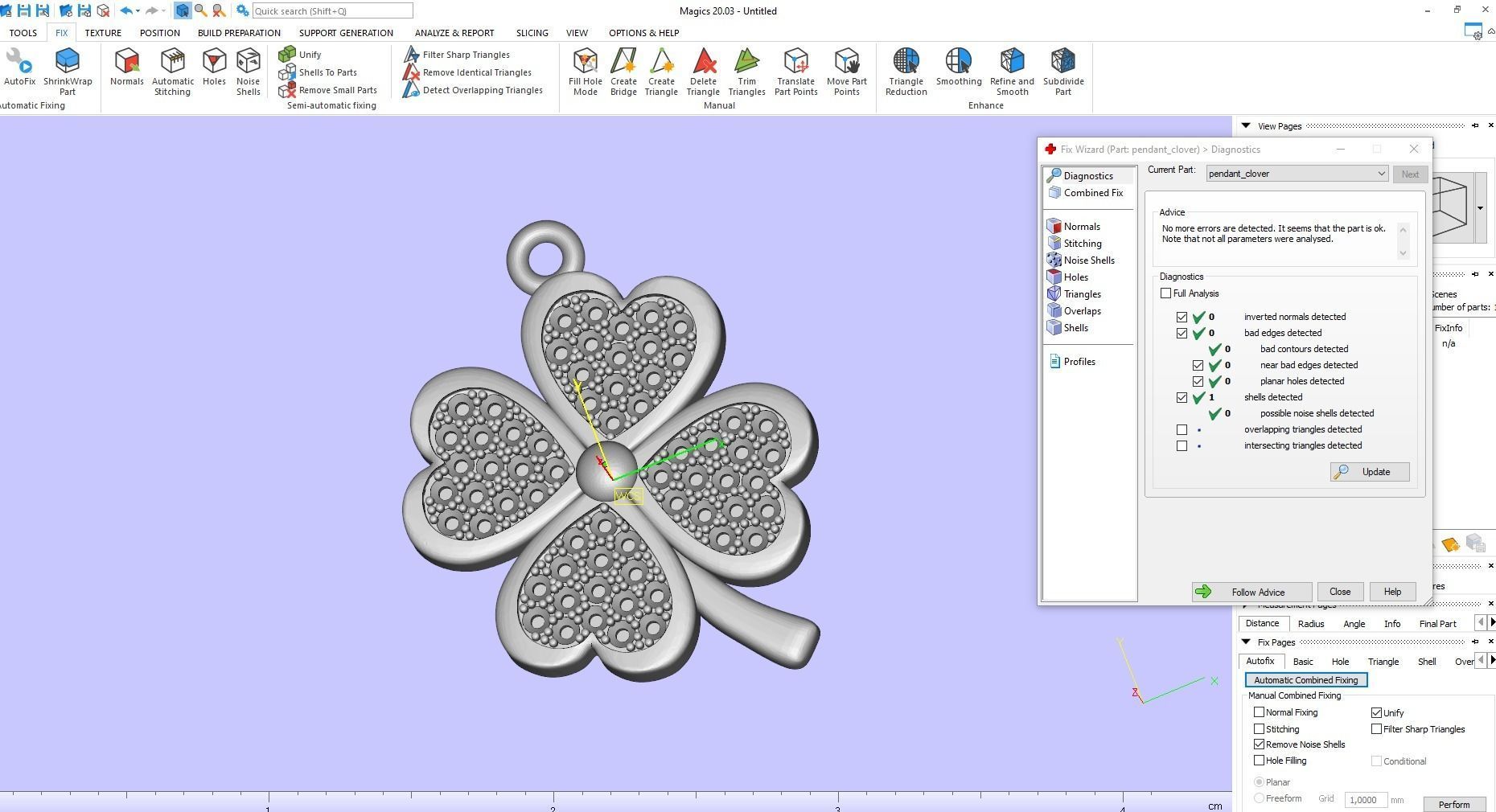 Pendant Clover 3D print model_7