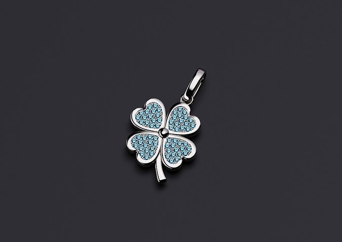Pendant Clover 3D print model