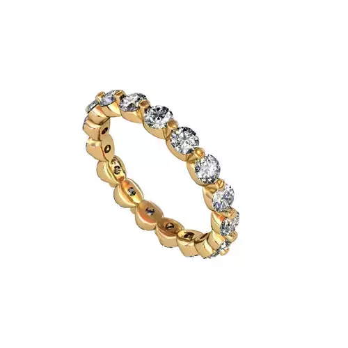 wedding band round stones