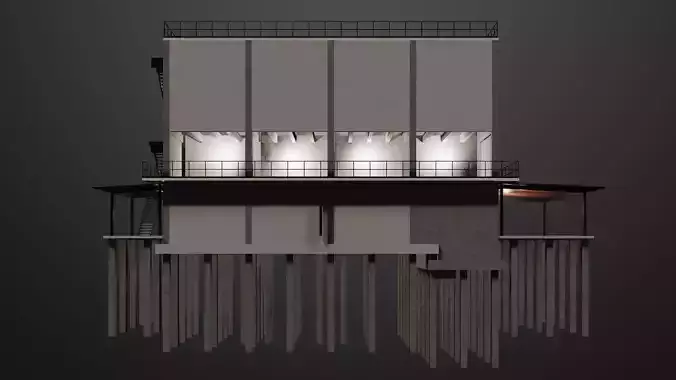 Industrial Building 004 3D model