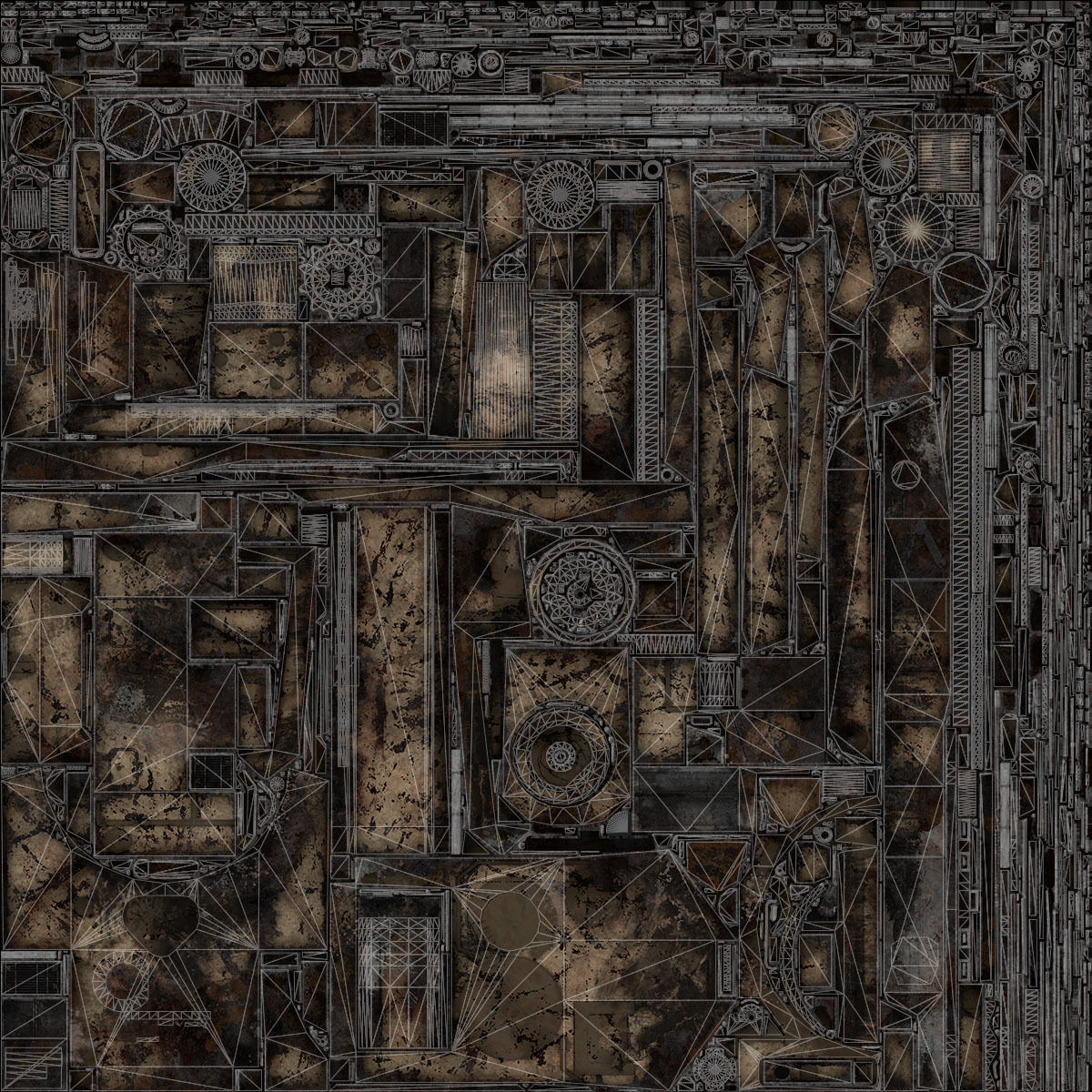 Destroyed tank M1A1 Abrams Low-poly 3D model_17