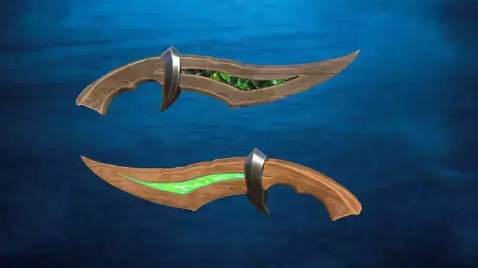 Stylized Fantasy Sword dagger PBR game ready 
