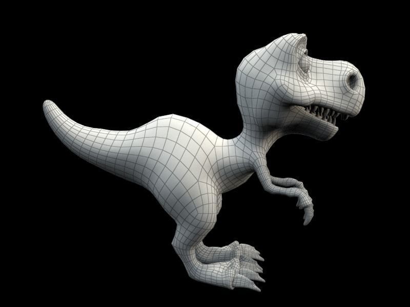 Dino family Low-poly 3D model_29