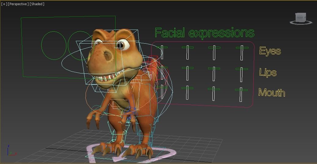 Dino family Low-poly 3D model_31