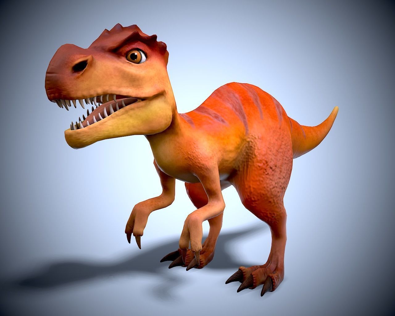 Dino family Low-poly 3D model_10