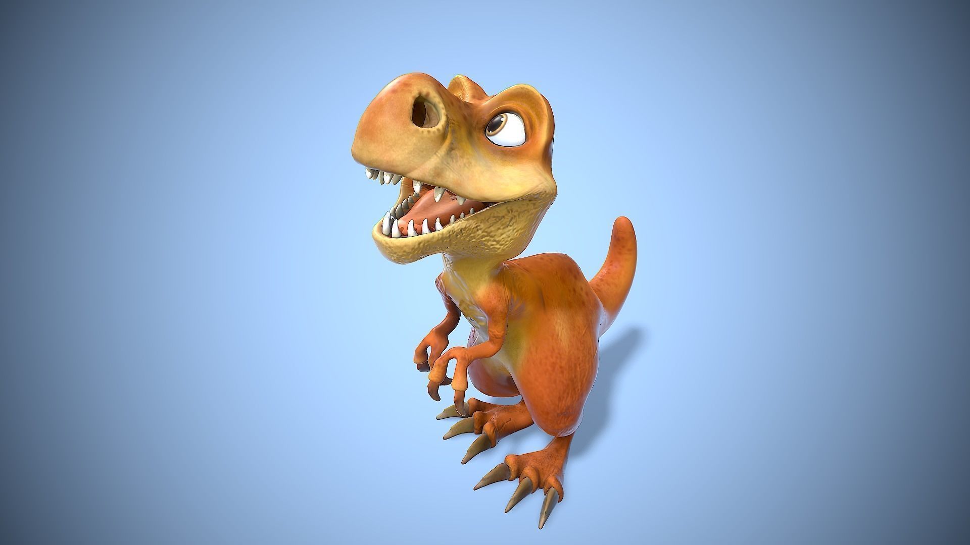 Dino family Low-poly 3D model_32